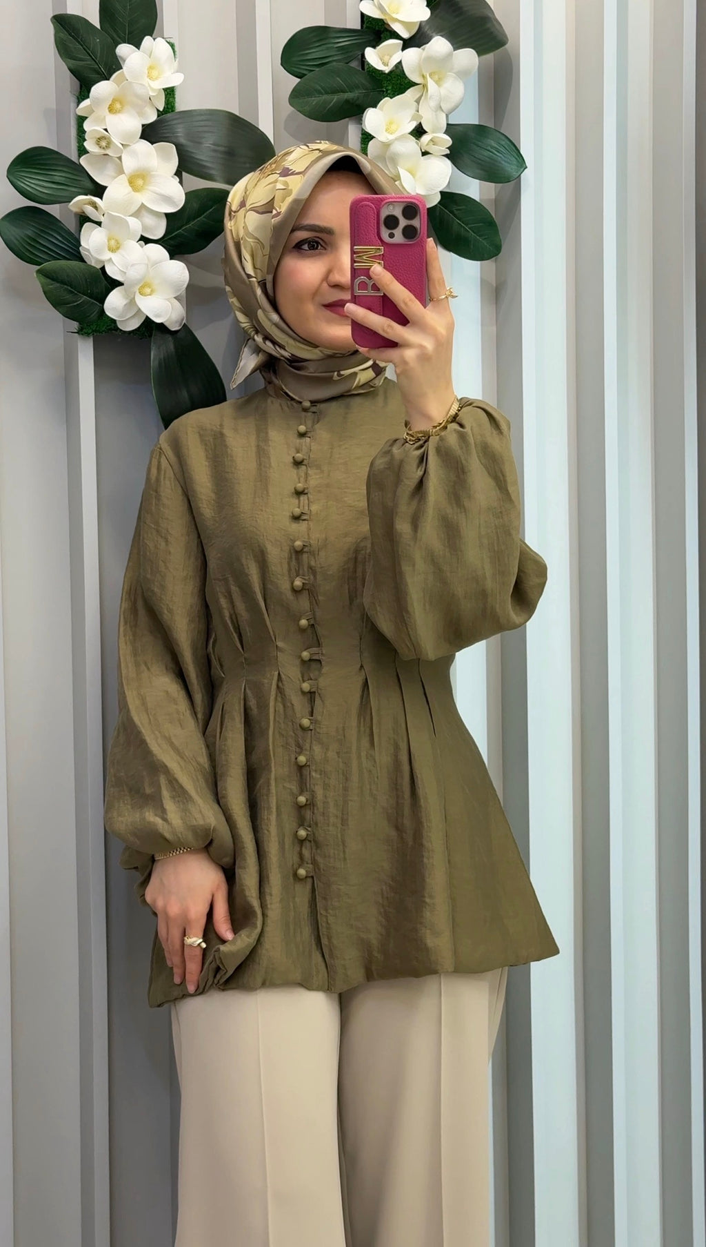 NİHAN Beli Pensli Balon Kollu Tunik / 3024