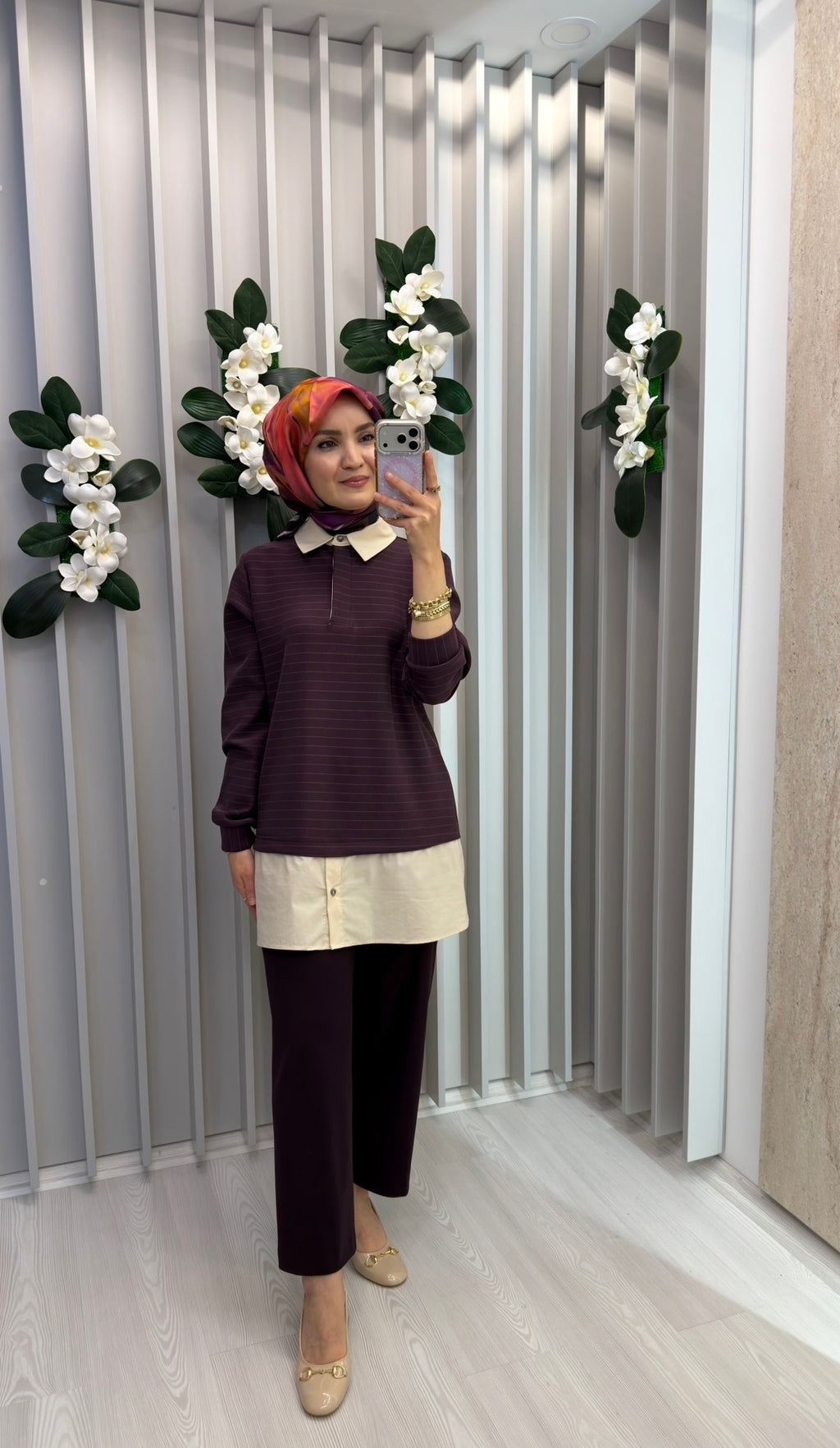 NİHAN Koton Mixli Çzgili Örme Yakalı Tunik / 3216