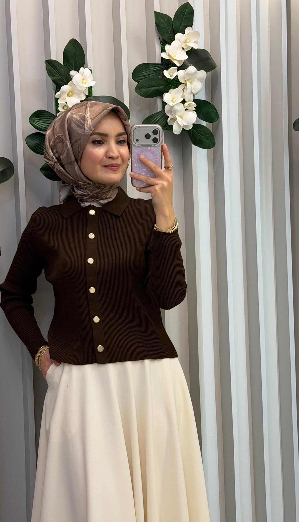TERZİ DÜKKANI Gold Pamuk Triko Hırka