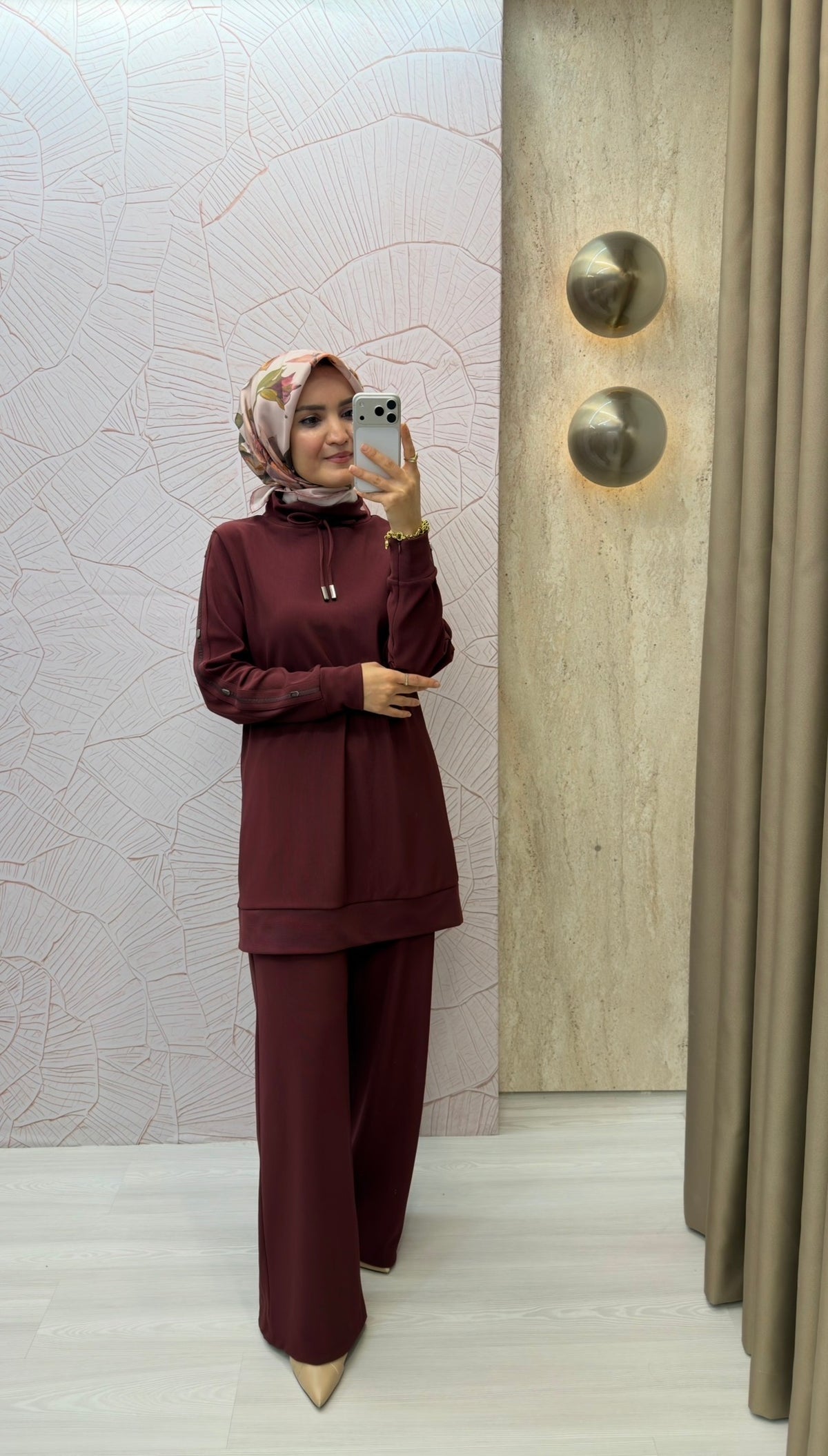 NİHAN Kol Detaylı Pantolon Tunik Takım / 3010