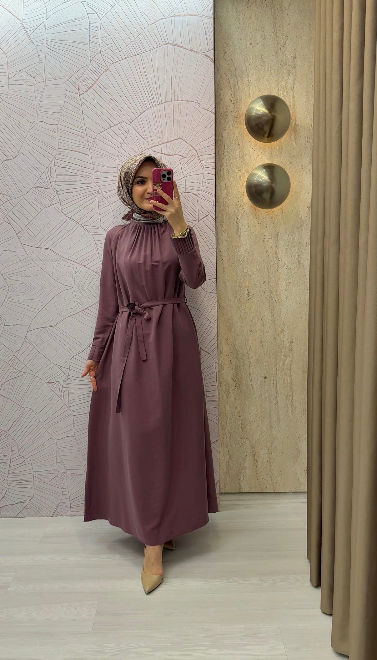 NİHAN Nervür Detaylı Lyocell Elbise / 5271