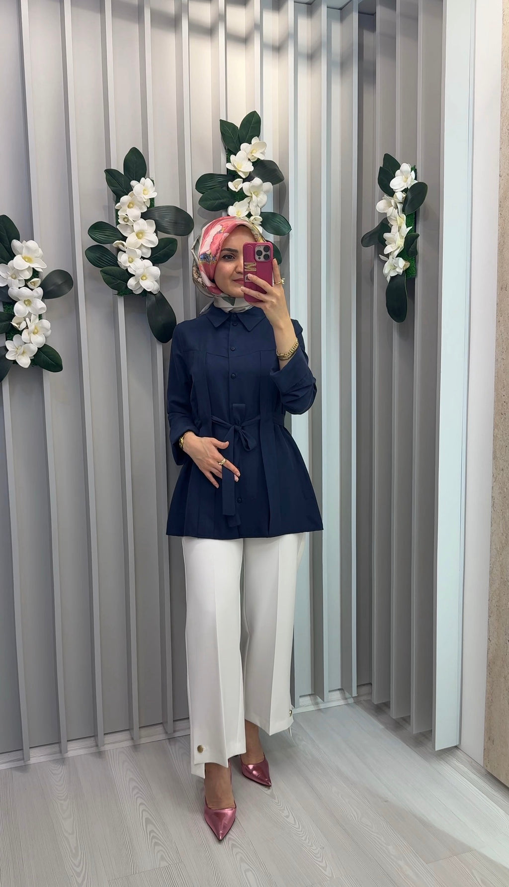 NİHAN Pilili Kuşak Detaylı Lyocell Tunik / 5153