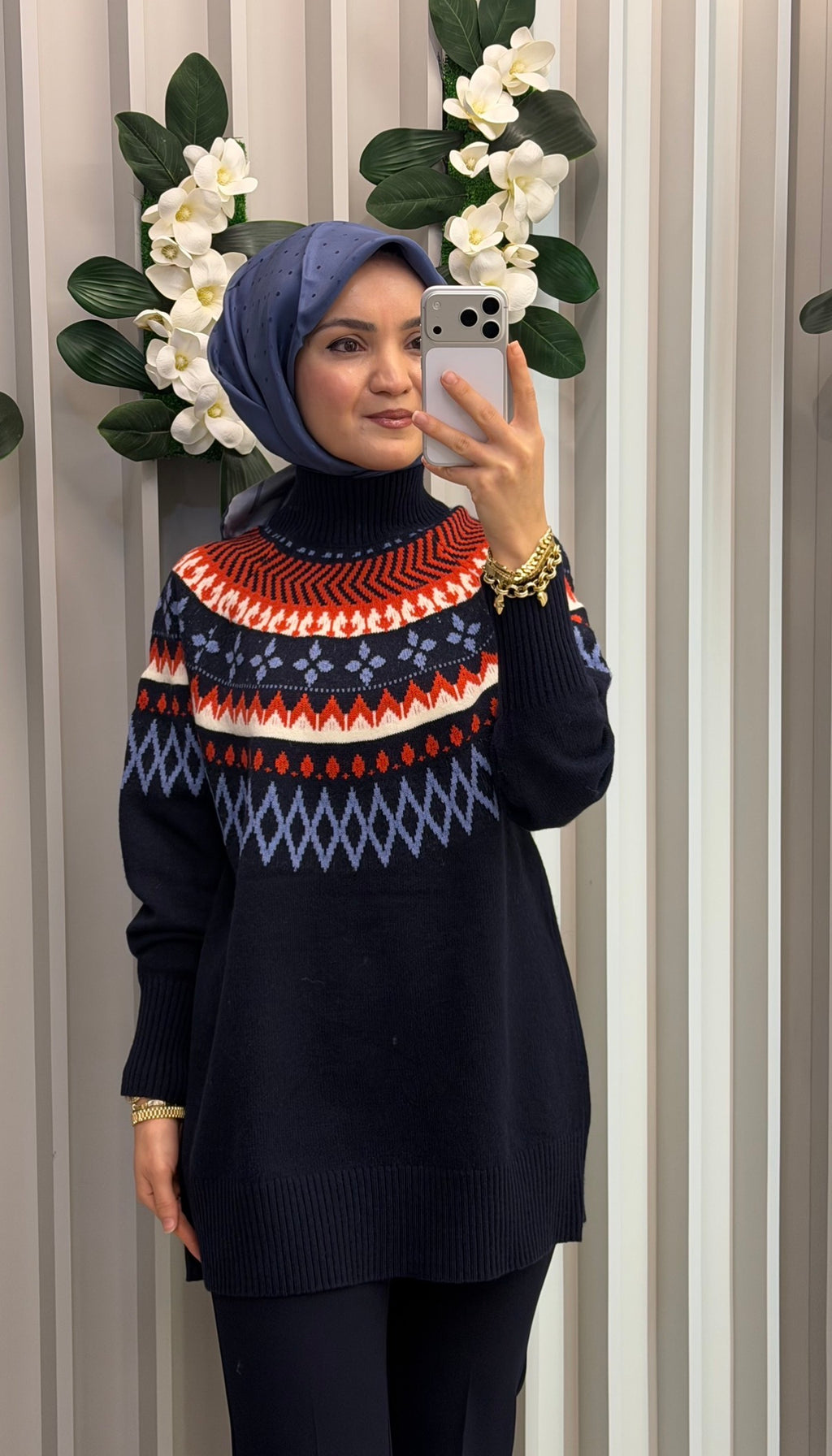 KAYRA Karma Desen Triko Tunik / TRK182