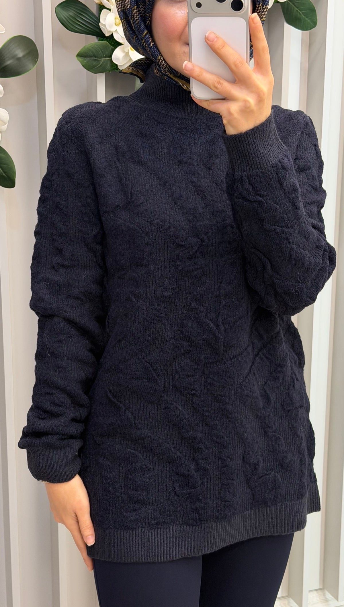 KAYRA Kabartma Desen Triko Tunik / TRK177