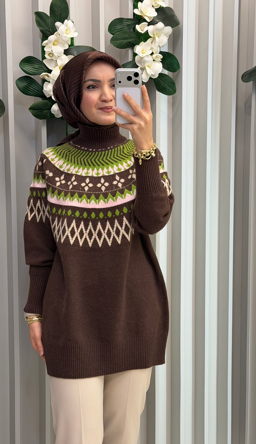 KAYRA Karma Desen Triko Tunik / TRK182