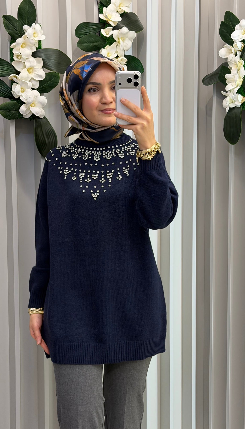 KAYRA İşlemeli Triko Tunik / TRK184