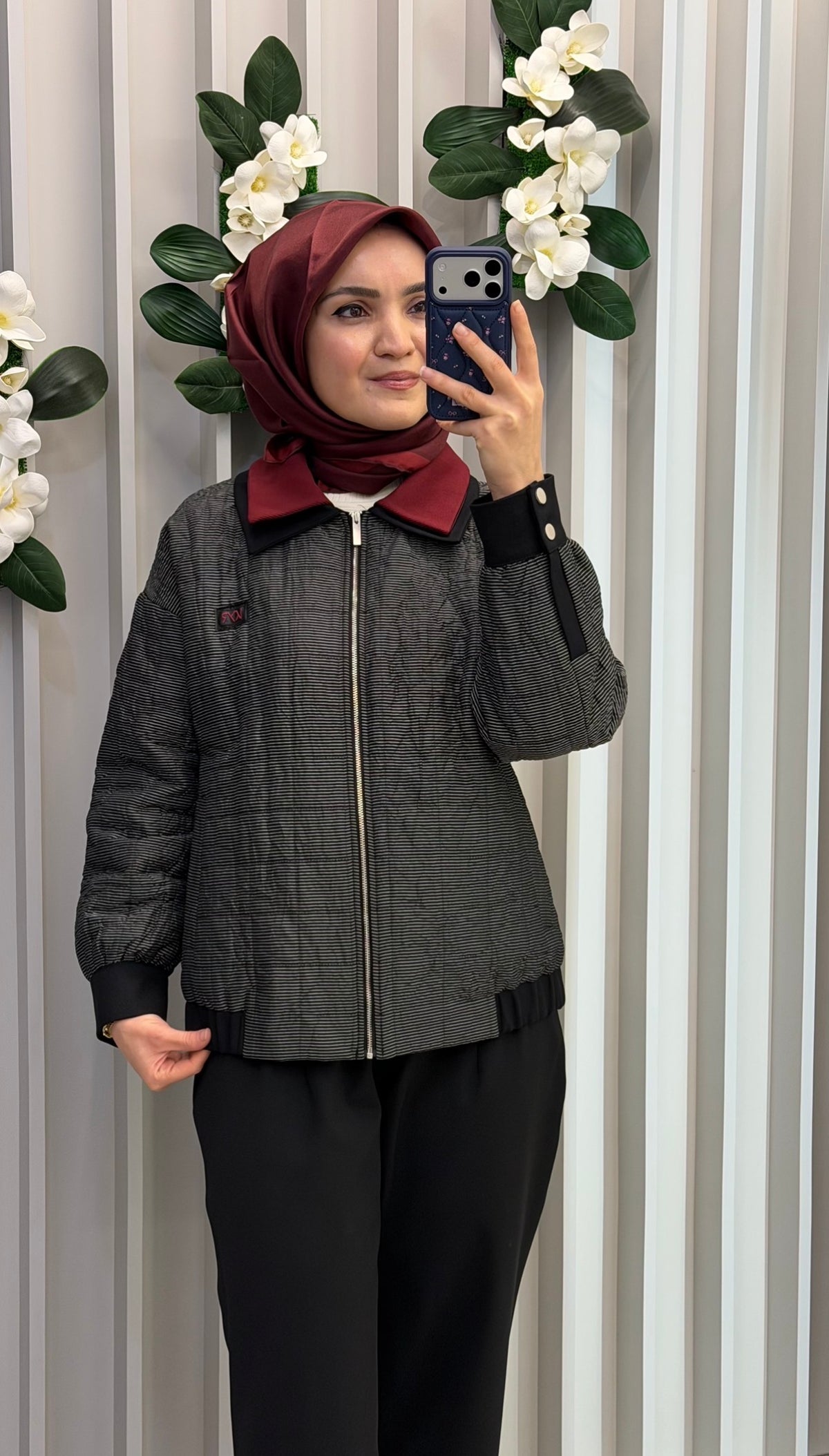 KAYRA Yaka Detaylı Kapitone Ceket / 73035